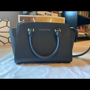 Michael Kors Black Saffiano Leather Selma Satchel